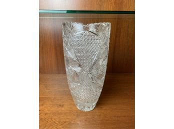 American Brilliant Cut Glass Vase Signed (#3)