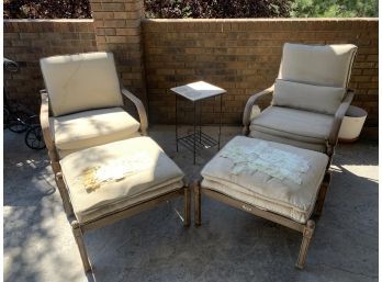 Hampton Bay Patio Chairs With Foot Stools