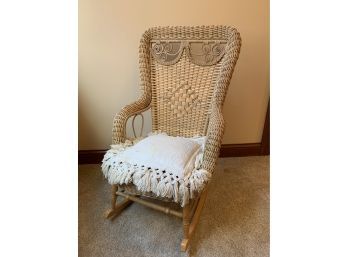 Vintage Wicker Rocking Chair