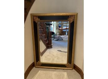 Wall Hanging Black And Gold Toned Framed Mirror