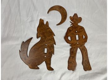 Metal Light Switch Covers - Wolf And Cowboy