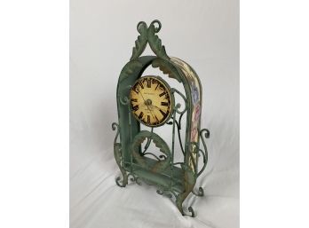 Riviat & Giroux Clock With Flower Design