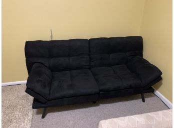 Black Futon With Drop Down Armrests