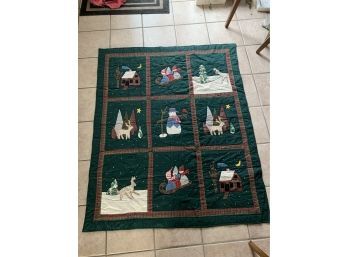 Quilted Christmas Throw