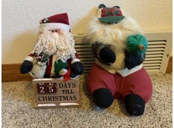 Countdown To Christmas Santa And Plush Santa