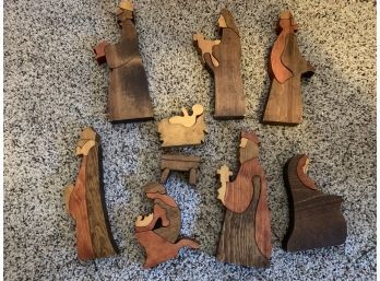 Wood Cut Out Nativity Set