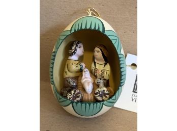 Ten Thousand Villages Egg Diorama Ornament