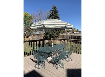 Patio Table With 6 Chairs And Umbrella