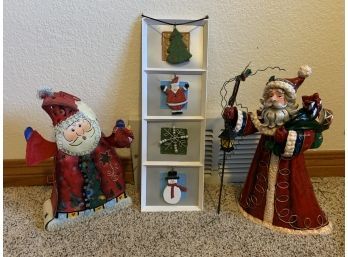 Metal Christmas Santa Claus Decor