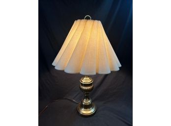 Brass Base Lamp With Swirl Style Shade