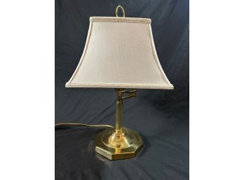 Gold Toned Swing Arm Table Lamp