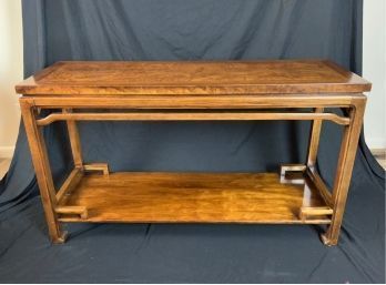 Thomasville Mid Century Asian Inspired Entry Console Sofa Table