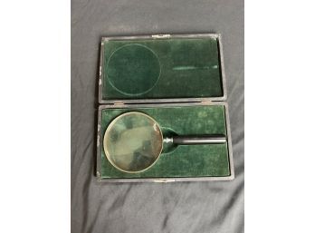 Kingman Magnifying Glass In Original Case With Green Velvet Lining