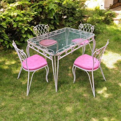 Vintage Iron Table And Chairs