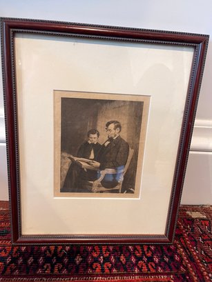 Lincoln With Child Lithograph