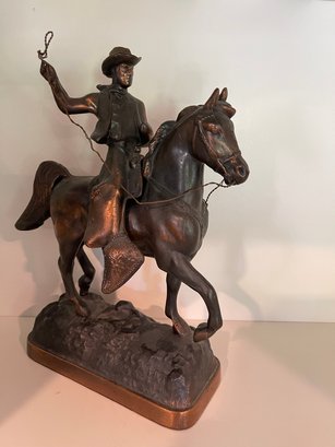 Horse And Rider Bronze Statue