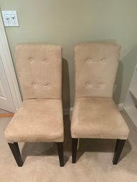 Pair Performance Faux Suede Chairs