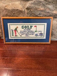 Needlepoint Golf Art