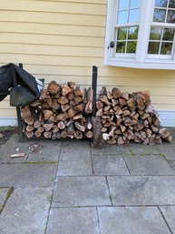 Large Wood Pile And Woodhaven Loog Holder