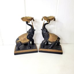 Elephant Candle Holders, Boho, Global Decor