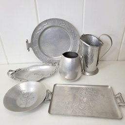 MCM Collectible Aluminum Collection Trays And Pitchers