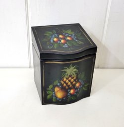 Tole Painted Wood Box