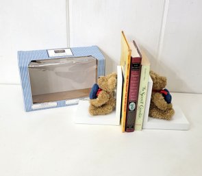 OshKosh Teddy Bear Bookends With Children's Books