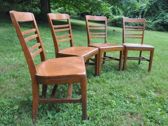 MCM School House Style Chairs Set Of Four