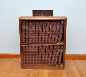 Encyclopedia Britannica 1958 Complete Set With Atlas And Original Bookcase