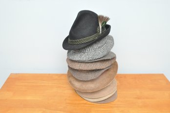 Men's Vintage Hats, Collection Of Ten Hats