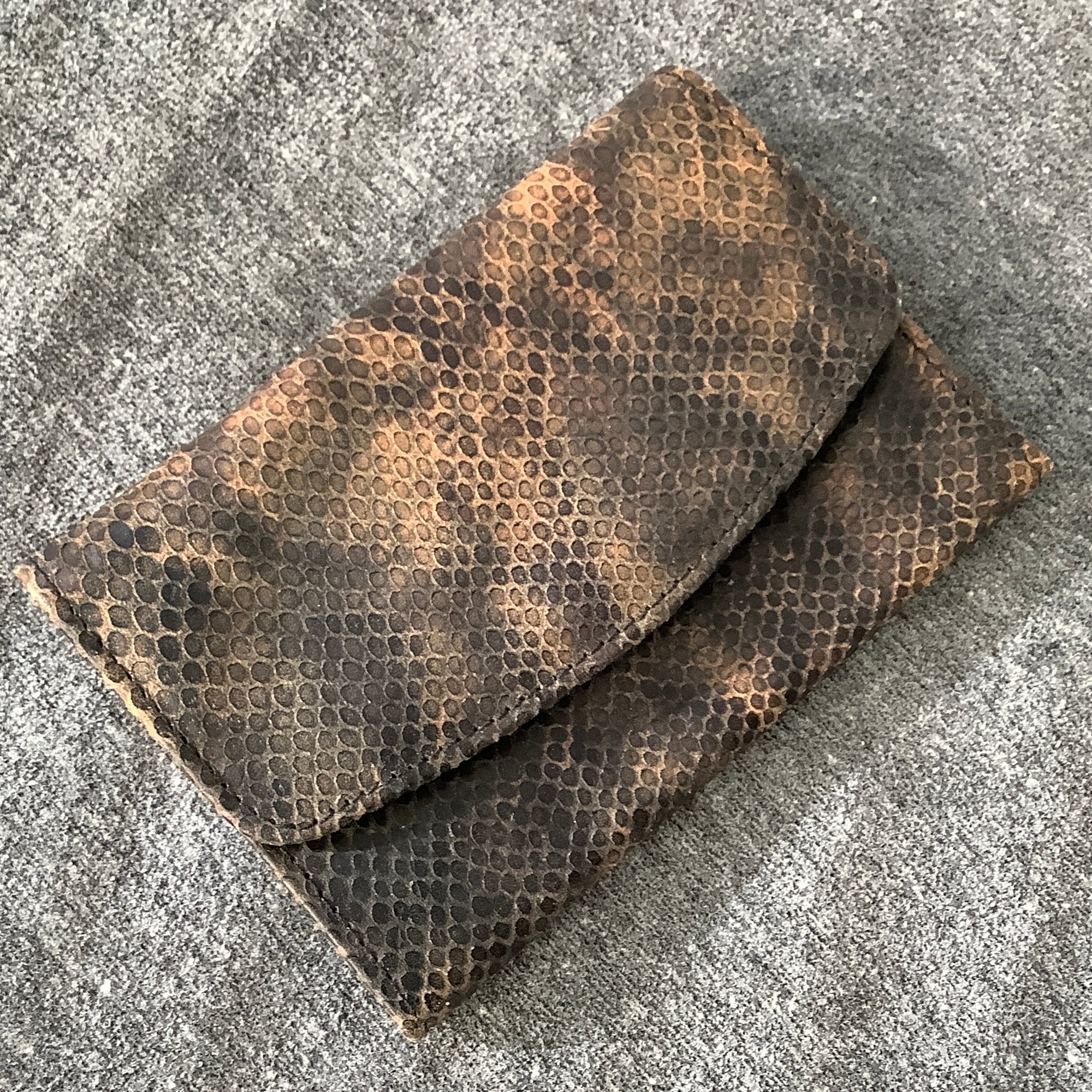 Vintage Golden Head Snake Skin Wallet, Made In West Germany - Like New ...