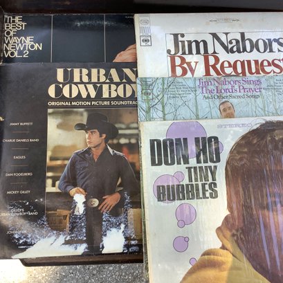 5 Vinyl Record Albums, Wayne Newton, Urban Cowboy Soundtrack, Jim Nabors, Don Ho