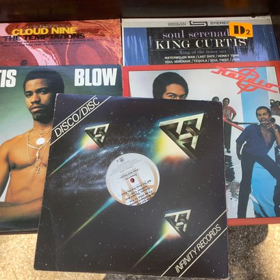 5 Vinyl Albums, Disco, Kurtis Blow, King Curtis Soul, Cloud Nine The Temptations, Raydio