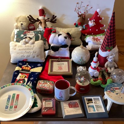 Christmas, Mini Painted Stool, Lighthouse Stocking, Gnomes, Snowglobe, Ornament Cookie Jar,  Panda, Cats