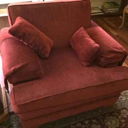 Custom Crafted By Mallard's Oversized Easy Chair With Pillows- Excellent Condition