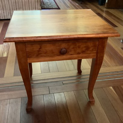 Cherry Accent Table With Drawer