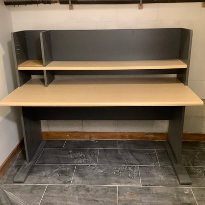 Workstation Desk With Elevated Rear Shelf, Great For Shop, Crafts, Office Or Home Office