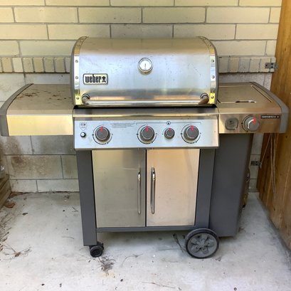 Weber Stainless Steel Genesis II Gas Grill, Gs4 With Cover, Side Burner - Has Seen Little Use