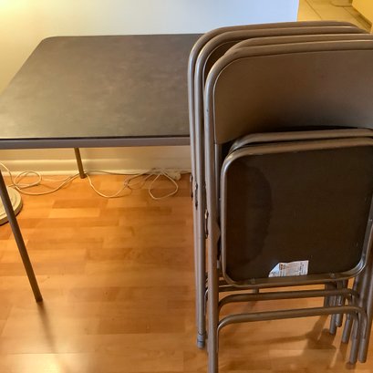 Sears And Roebuck Folding Card Table And 4 Chairs