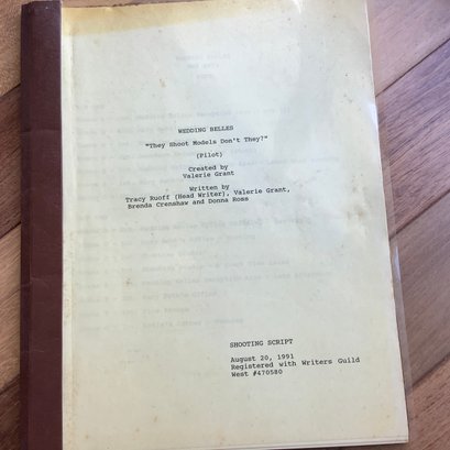 Official Shooting Script  Of The Pilot Of 'Wedding Belles- 'They Shoot Models Don't They', 1991