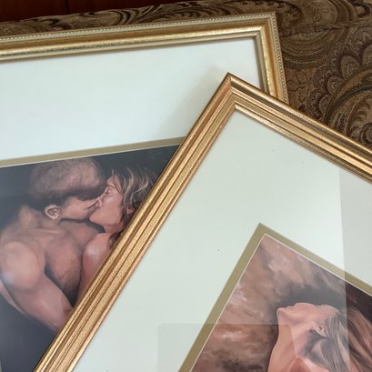 Pair Of Framed Provocative Art By Melo D