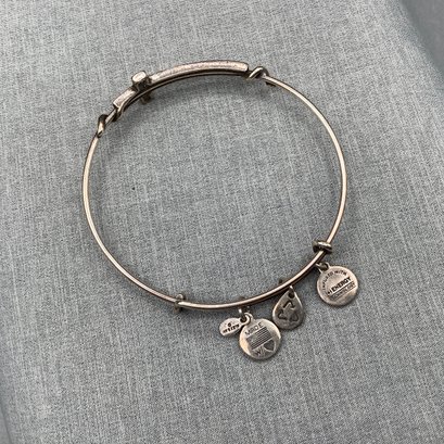 Alex And Ani Cross Bracelet With 3  Charms- Positive Energy