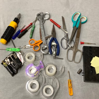 Mini Tool Set, Tape, Scissors And Other 'kitchen Drawer' Items