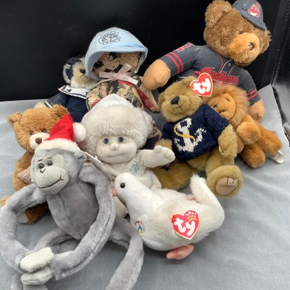 Stuffed Animals, Life Is Good, Lion, Ty Beanie Babies, NC, Indians Bear