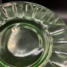2 Vaseline Glass / Uranium Glass Plates