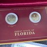2 Sets Of Uncirculated Proof Coins  State Of Florida Quarters 2004