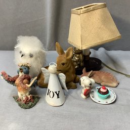 Teddy Bear Lamp, Flocked Deer, Snoopy, Birds, Numbered Tweetie Town Figurine