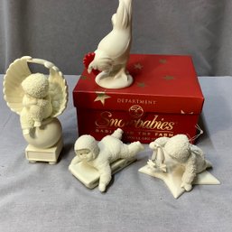 Department 56 Snowbabies, Angels, Sled, Star, Rooster, 4 Pieces Dept 56 Total