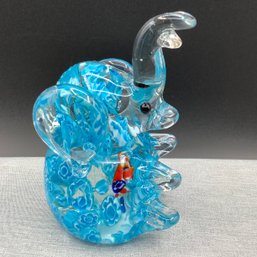 Crystal Sitting Elephant Paperweight