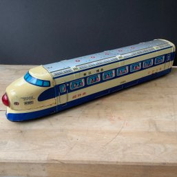 Tin Toy Vintage Japanese Friction Bullet Train